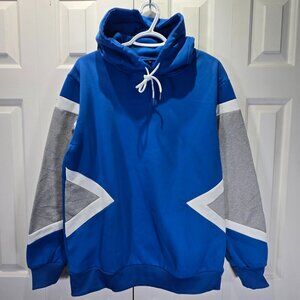 New Men’s Blue & Gray Loose Fit Hoodie Sweater – Size Small